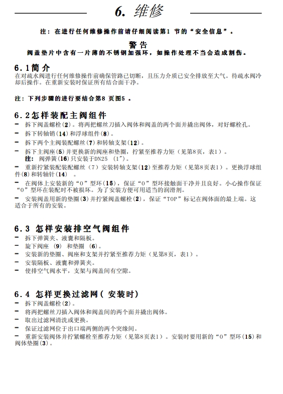 FTS14浮球式最全棋牌平台安装维修指南7