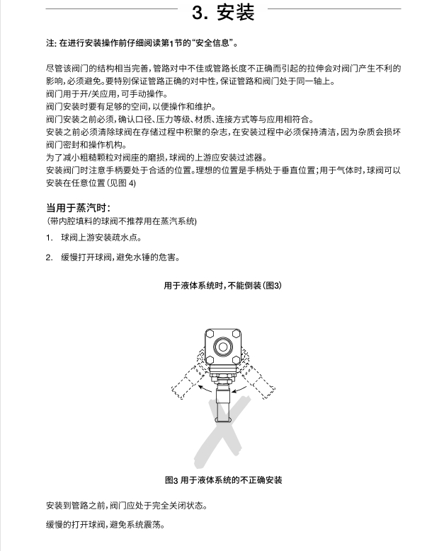 棋牌平台M70i ISO和M80i ISO不锈钢球阀安装步骤