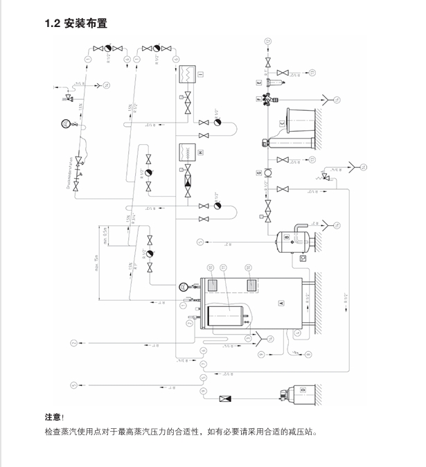 棋牌平台ECSG电蒸汽发生器安装布置